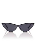 Women's Adam Selman X Le Specs Luxe The Fugitive 71mm Sunglasses - Satin Black