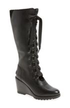 Women's Sorel After Hours Lace Up Wedge Boot .5 M - Black