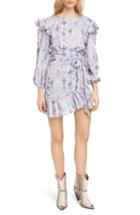Women's Isabel Marant Etoile Telicia Print Ruffle Dress Us / 34 Fr - Pink