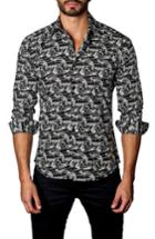Men's Jared Lang Trim Fit Sedans Sport Shirt - Black