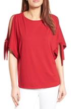 Petite Women's Halogen Stretch Knit Top P - Red