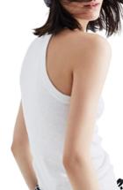 Women's Madewell High Neck Tank, Size - White