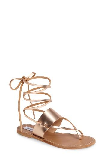 Women's Steve Madden Bianca Lace-up Sandal M - Metallic