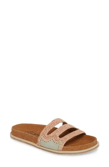 Women's Free People Crete Slide Sandal Us / 36eu - Blue