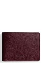 Men's Shinola Slim Bifold 2.0 Leather Wallet - Red