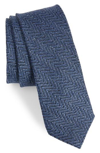 Men's Ted Baker London Chevron Silk & Linen Tie