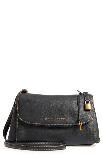Marc Jacobs The Grind Boho Leather Shoulder Bag - Black