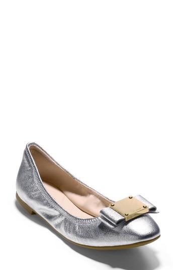 Women's Cole Haan Tali Bow Ballet Flat B - Metallic