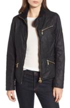 Women's Barbour Backmarker Water Resistant Waxed Cotton Jacket Us / 8 Uk - Black