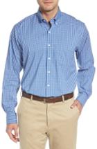 Men's Peter Millar Crown Comfort Finch Multicheck Sport Shirt - Blue