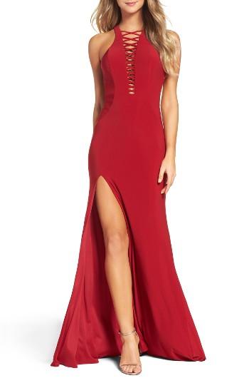 Women's La Femme Slit Gown