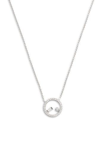 Women's Dana Rebecca Lauren Joy Floating Diamond Circle Pendant Necklace