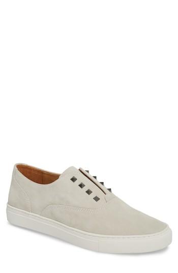 Men's Donald Pliner Aryo Studded Laceless Sneaker .5 M - White