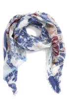 Women's Sole Society Bahama Floral Print Scarf, Size - Blue