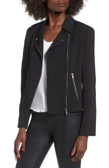 Women's Mural Lightweight Moto Jacket - Black