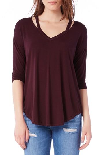 Women's Michael Stars Shoulder Cutout Jersey Top, Size - Brown