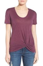 Women's Halogen Knot Front Tee - Purple