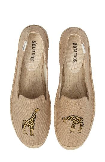 Women's Soludos Giraffe Espadrille Flat M - Beige