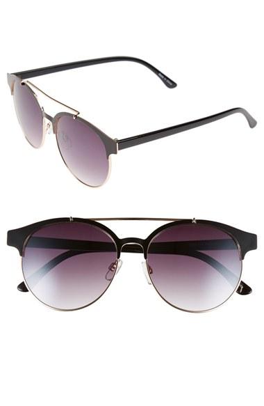 Women's Bp. 55mm Round Sunglasses - Black/ Gold