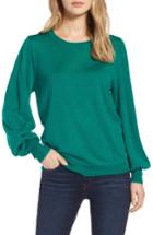 Women's Halogen Puff Sleeve Sweater - Green