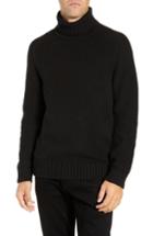 Men's French Connection Chunky Regular Fit Cotton & Wool Blend Sweater - Black