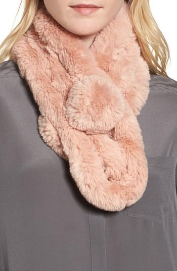 Women's Vincent Pradier Faux Fur Scarf, Size - Pink