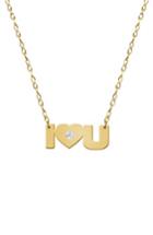 Women's Jane Basch Designs I Heart U Diamond Pendant Necklace (nordstrom Exclusive)