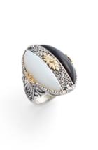 Women's Konstantino Etched Silver Agate Ring