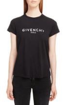 Women's Givenchy Distressed Logo Tee - Black