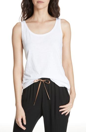 Petite Women's Eileen Fisher Organic Cotton Jersey Tank, Size P - White