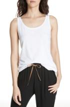 Petite Women's Eileen Fisher Organic Cotton Jersey Tank, Size P - White