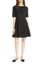 Women's Kate Spade New York Lace-up Ponte Dress, Size - Black