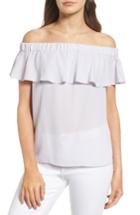 Women's Chelsea28 Off The Shoulder Bow Back Shirt, Size - Purple