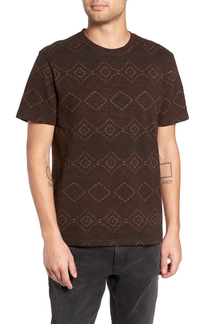 Men's Treasure & Bond Regular Fit Print T-shirt, Size - Brown