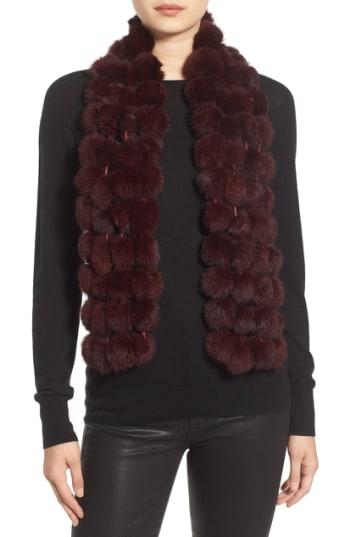 Women's La Fiorentina Genuine Rabbit Fur Scarf, Size - Brown