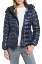 Women's Michael Michael Kors Packable Insulated Jacket With Removable Hood - Blue
