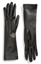 Women's Stella Mccartney Faux Leather Gloves .5 - Black