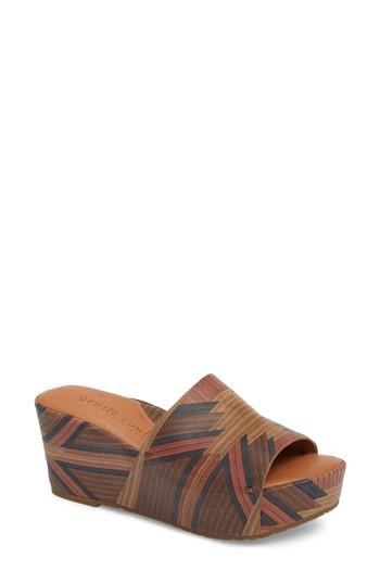 Women's Gentle Souls Forella Slide Sandal M - Metallic