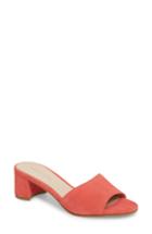 Women's Pelle Moda Rea Block Heel Slide .5 M - Pink