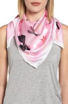 Women's Kate Spade New York All Dressed Up Square Silk Scarf, Size - Pink