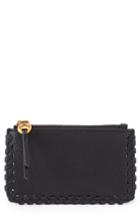Women's Hobo Byrd Calfskin Leather Wallet - Black
