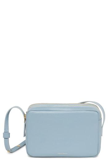 Mansur Gavriel Double Zip Lambskin Leather Crossbody Bag - Blue