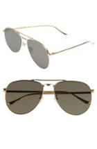 Women's Blanc & Eclare Miami 61mm Large Polarized Aviator Sunglasses - Gold/ Grey