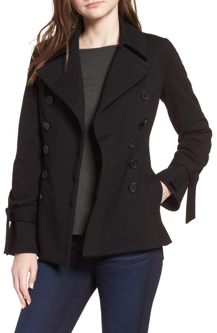 Women's Bailey 44 Tie Cuff Ponte Peacoat