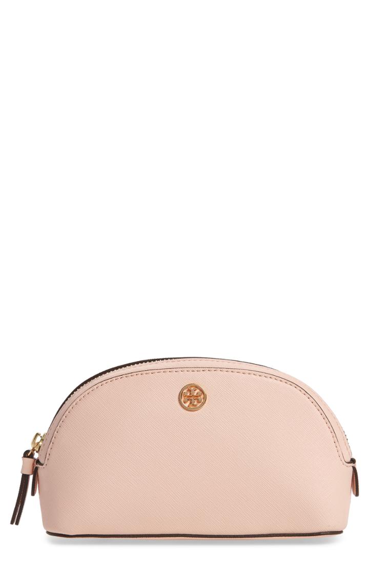Tory Burch Robinson Small Leather Cosmetic Bag