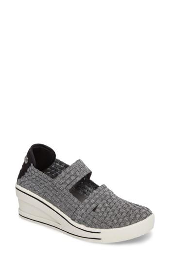 Women's Bernie Mev. Frontier Woven Mary Jane Wedge Us / 36eu - Metallic