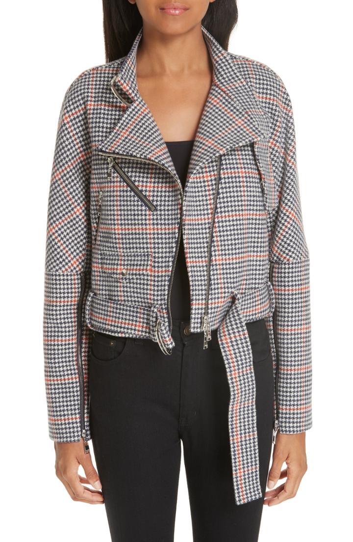 Women's Adeam Asymmetrical Tweed Moto Jacket