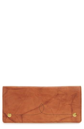 Women's Frye Campus Rivet Slim Leather Wallet - Brown