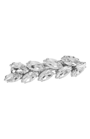 L. Erickson Small Ivy Swarovski Crystal Barrette, Size - Metallic