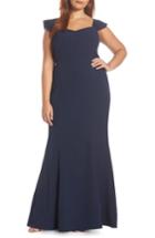 Women's Wayf The Lucy Strapless Trumpet Gown, Size - Blue
